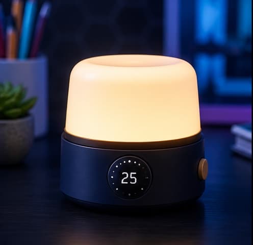 StudyPulse 专注灯 AI 概念效果图